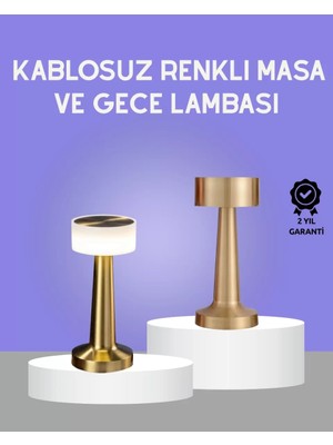 Midas Toptan Home Touch Gece Lambası – Dokunmatik Kontrol, Kablosuz Kullanım, Metal Gövde
