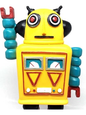Decotown Nostaljik Sevimli Uzaylı Robot Şeklinde Figür Biblo