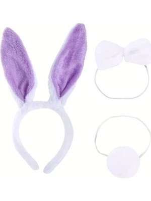 Freedom Storee Lila Mor Tavşan Kulak Papyon Kuyruk 339LÜ Parti Seti