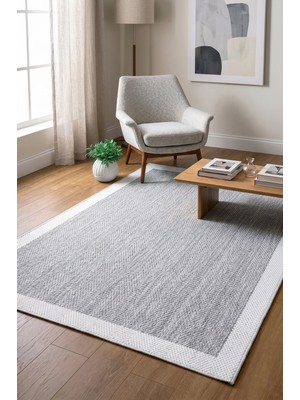 Melaris Halı Yeni Nesil Çerçeveli Sisal Yumuşak Dokuma Kilim Kaymaz Pamuk Taban Bordürlü Halı
