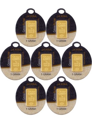 İAR 7 Gram (7x1 Adet) Külçe Altın IAR 24 Ayar