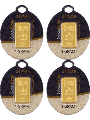 İAR 4  Adet  1 gr 24 Ayar Gram Altın