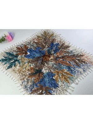 Beyce Cotton Sökme Boncuklu  Desenli Tülbent 06439-16