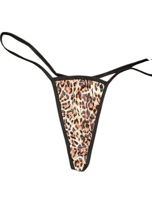 Anastasia Underwear Kadın String Tanga Külot - Leopar Desen (ANS102)