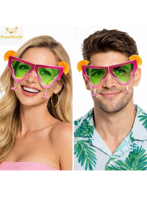 Freedom Storee Margarita Bardak Şeklinde Parti Gözlüğü Pembe 16X8 cm