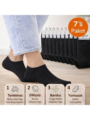 Baff Bambu Patik Çorap 7'li Paket Unisex