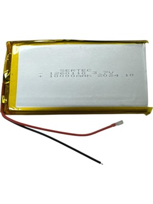 Epilons 1260110 3.7V 10.000mAh Li-Polymer Pil (Devreli/1.5A)