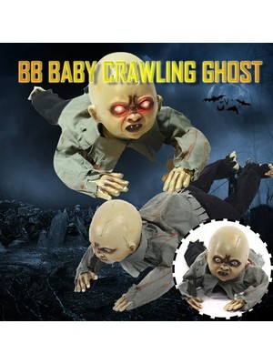 Freedom Storee Sesli Işıklı ve Sensörlü Yerde Emekleyen Hareketli Bebek Hayalet Zombi Dekor 30X85 cm