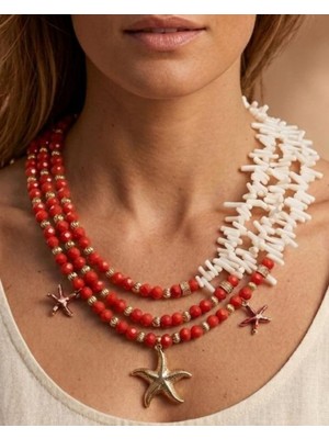 Urban Bold Akdeniz Ateşi Doğal Taş Kolye