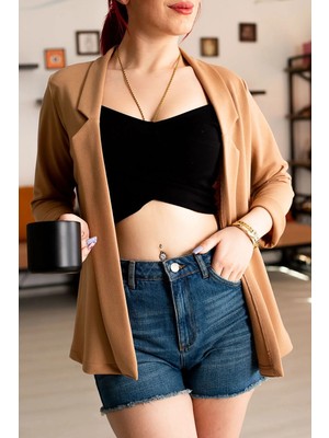 Armonika Kadın Vizon Duble Kol Ceket ARM-18Y001173