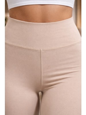 Arkkad Kadın Koyu Gri Yüksek Bel Pamuklu Spor Tayt