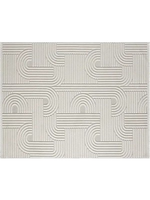 Vivense Bohem Hav Toz Vermez Makine Dokuma halısı, Krem, 200X290