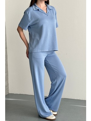 Balenbi Kadın Modal Kumaş Yarım Kollu Polo Yaka Eşofman Takımı 1210