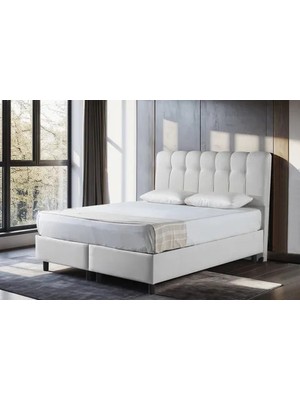 Vivense Luna Forte Baza ve Başlık Seti, Krem, 160X200