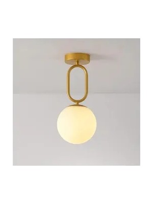 Vivense Alev Avize Beyaz Camlı, Gold Kasalı