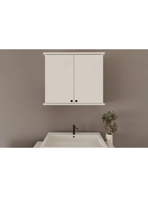 Vivense Ruda Banyo Dolabı, Beyaz, Iki Kapaklı