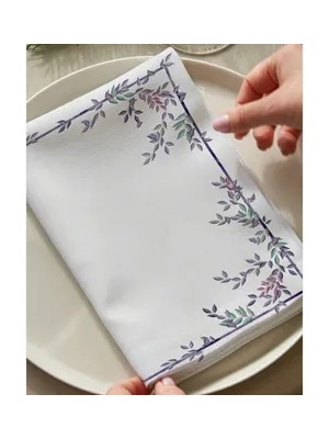 Vivense Lavanta Yaprakları Pamuklu Dört Adet Peçete