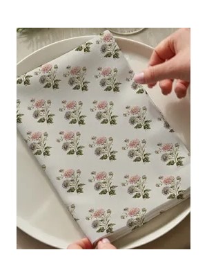 Vivense Soft Flora Pamuklu Dört Adet Peçete