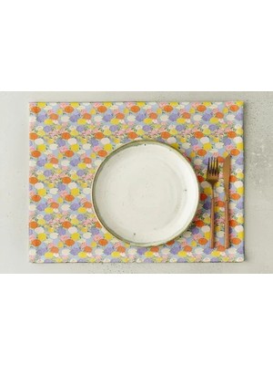 Vivense Gökkuşağı Bahçesi Pamuklu Dört Adet Amerikan Servisi