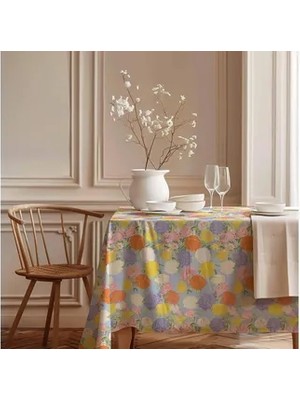 Vivense Gökkuşağı Bahçesi Pamuk Masa Örtüsü, 100X100 cm