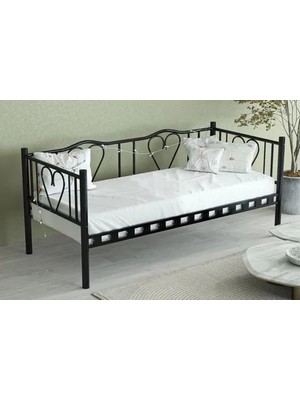 Vivense Brono Metal Divan Karyola, Siyah, 90X200