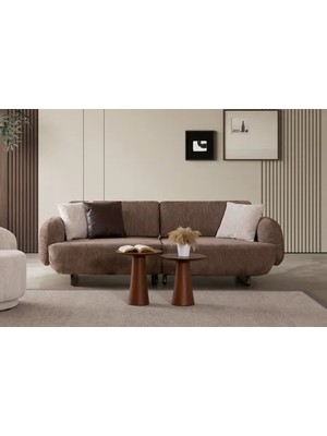 Vivense Rova Üçlü Koltuk, Sütlü Kahve