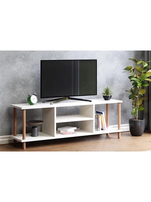 Vivense Tivo Televizyon Sehpası, Beyaz, 120 cm