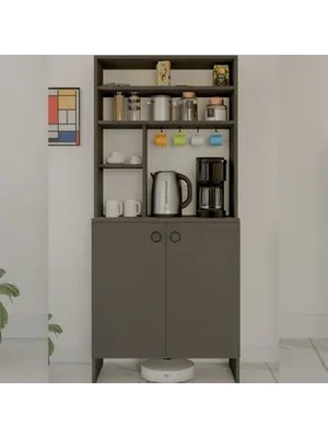 Vivense Intergo Kahve Köşesi Iki Kapaklı Çok Amaçlı Dolap, Antrasit