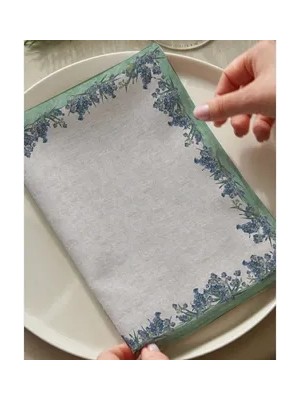 Vivense Aqua Flora Pamuklu Dört Adet Peçete