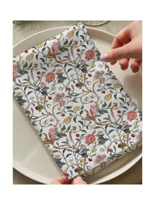 Vivense Zarif Çiçek Pamuklu Altı Adet Peçete