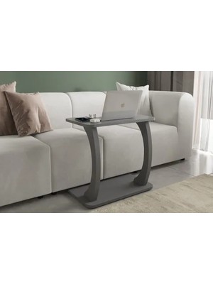 Vivense Hulk Tekerlekli Geniş Yan Sehpa, Antrasit