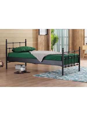 Vivense Lalas Metal Karyola, Siyah, 90X190