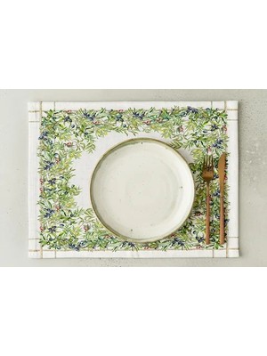 Vivense Olive Pamuklu Dört Adet Amerikan Servisi