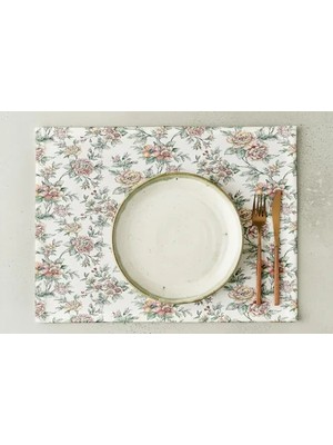 Vivense Romantik Çiçek Pamuklu Dört Adet Amerikan Servisi