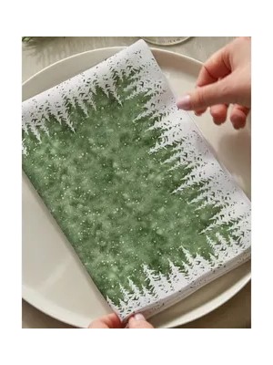 Vivense Kış Ormanı Pamuklu Dört Adet Peçete