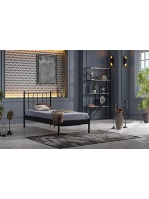 Vivense Falez St Metal Karyola, Siyah, 90X200