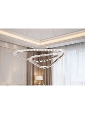 Vivense Sare LED Avize, Krom, 50 cm