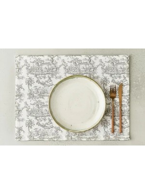 Vivense Gri Zarafet Pamuklu Dört Adet Amerikan Servisi