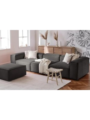 Vivense Relax Soft Standart 4 Modül Köşe Koltuk, Antrasit Kahve