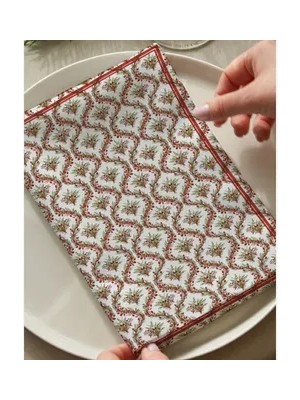 Vivense Yılbaşı Çelenkleri Pamuklu Dört Adet Peçete