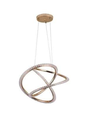 Vivense Buğu LED Avize, Gold, 50 cm