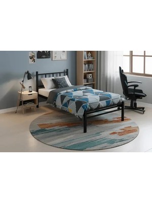 Vivense Titan Tek Kişilik Metal Karyola, Siyah, 90X190