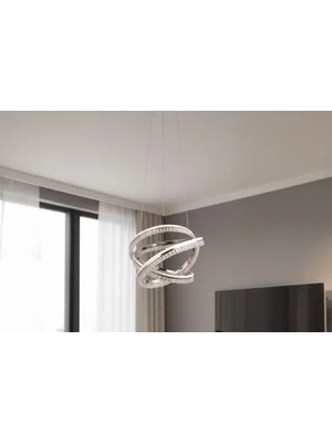 Vivense Esila LED Avize, Krom, 40 cm