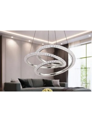 Vivense Didar LED Avize, Krom, 50 cm
