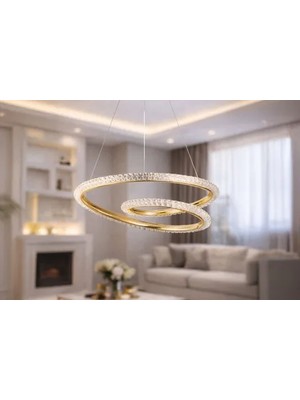 Vivense Hella LED Avize, Gold, 50 cm