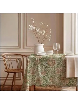 Vivense Yeşil Vadi Pamuk Masa Örtüsü, 100X100 cm
