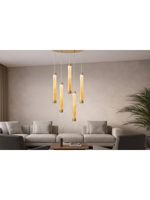 Vivense Kardelen Sarkıt LED Avize, Gold