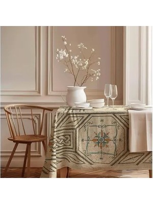 Vivense Antrasit Mozaik Pamuk Masa Örtüsü, 100X100 cm