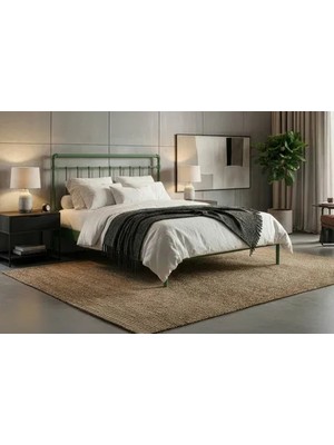 Vivense Odin S Metal Karyola, Yeşil 140X200