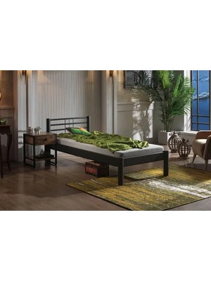 Vivense Asos S Metal Karyola, Siyah, 90X200